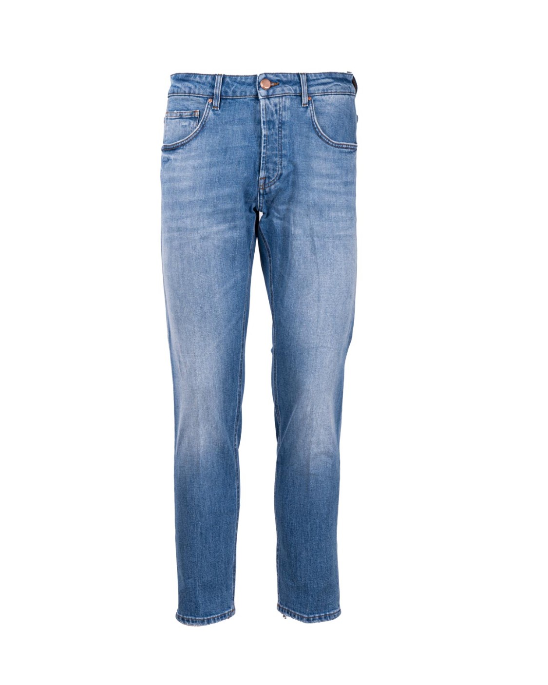 shop DON THE FULLER  Jeans: Don The Fuller jeans "Yaren" in cotone elasticizzato.
Chiusura con bottone.
Modello cinque tasche.
Tapered fit.
Composizione: 98% cotone, 2% elastan.
Made in Italy.. YAREN DTF M2S4011A-D number 3868132